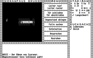 Dämon von Szaranor (Der) atari screenshot